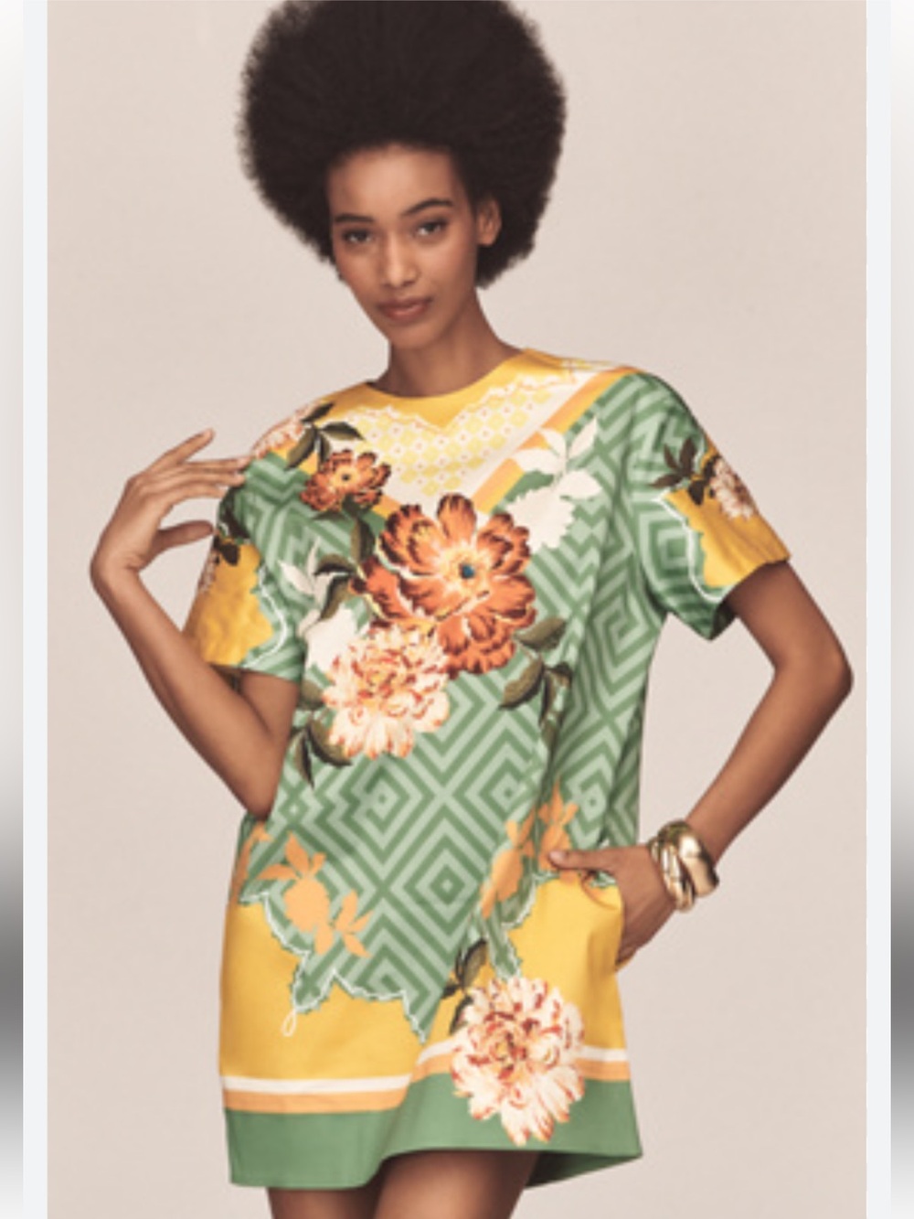 NWT retail $158 size M #Anthropologie,#Reclectic “Floral T-shirt dress.